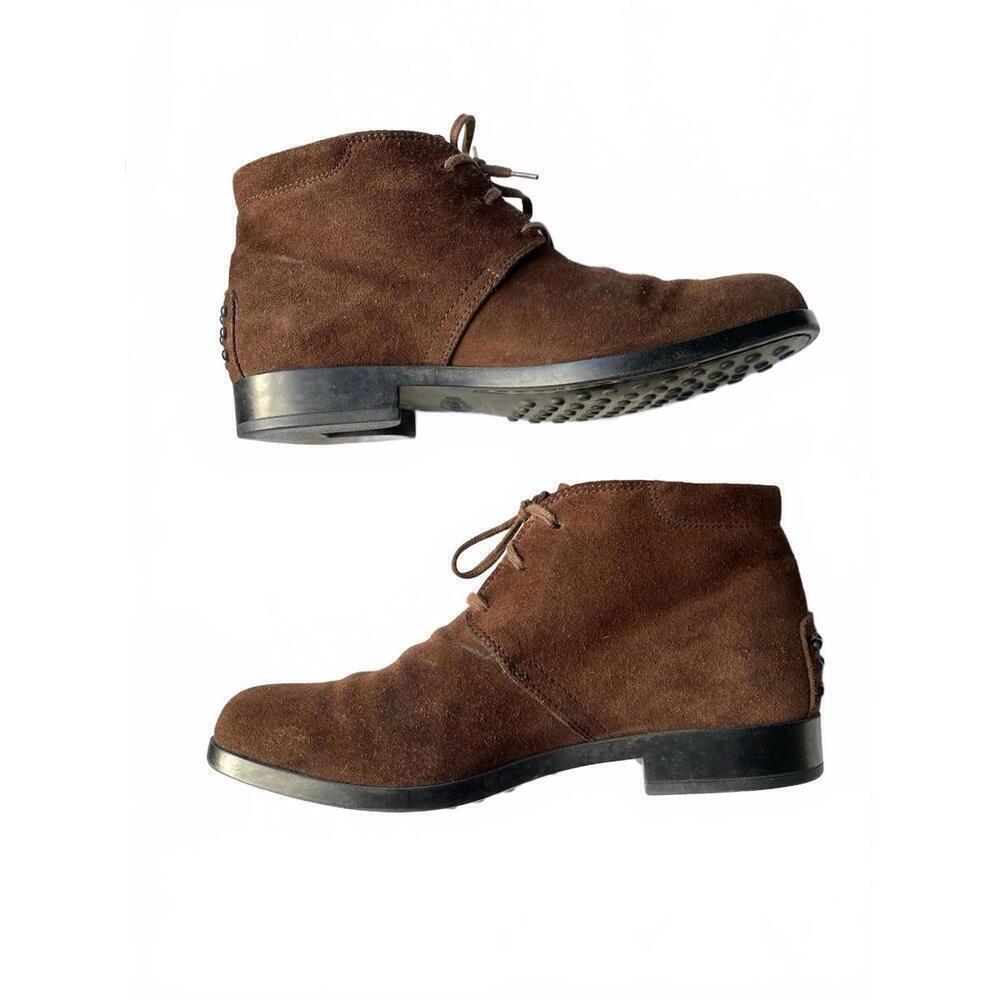 TOD's Chukka Ankle Boots Brown Suede Womens Shoe Size 36.5/6.5